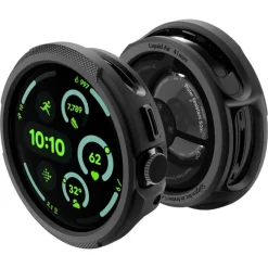 ETUI SPIGEN GOOGLE PIXEL WATCH 4 41MM LIQUID AIR + STAND MATTE BLACK