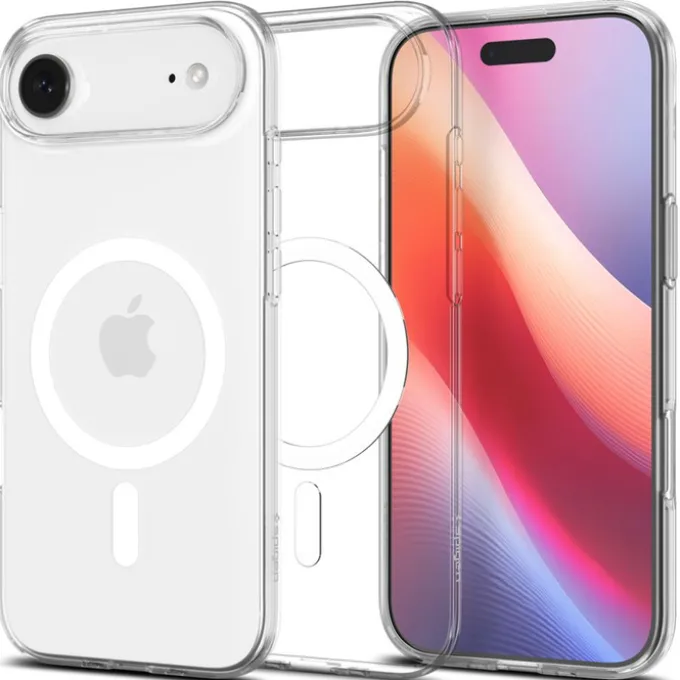 ETUI SPIGEN IPHONE 17 AIR LIQUID CRYSTAL MAG MAGSAFE CLEAR/WHITE