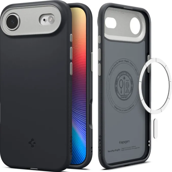 ETUI SPIGEN IPHONE 17 AIR NANO POP MAG MAGSAFE BLACK SESAME
