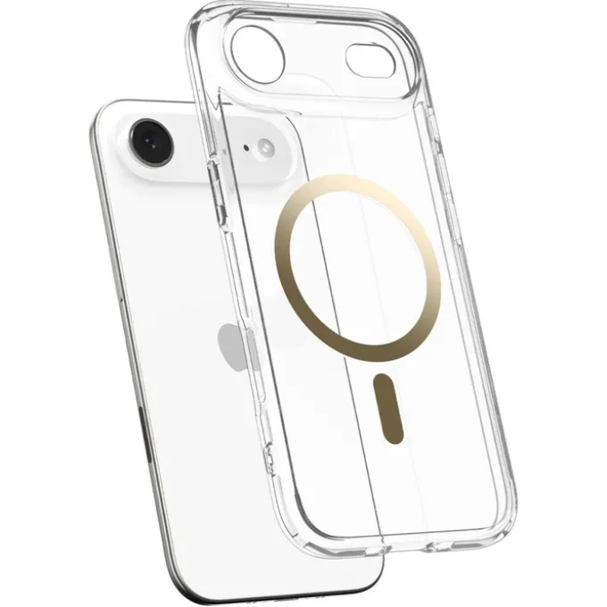 ETUI SPIGEN IPHONE 17 AIR ULTRA HYBRID MAG MAGSAFE CLEAR/GOLD