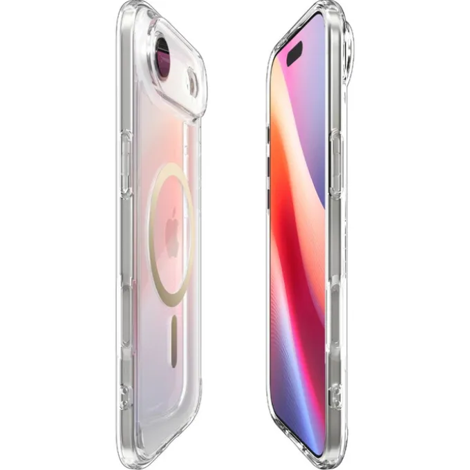 ETUI SPIGEN IPHONE 17 AIR ULTRA HYBRID MAG MAGSAFE CLEAR/GOLD