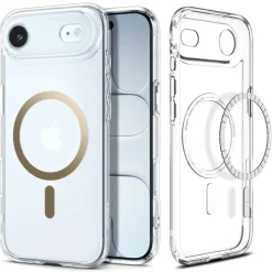 ETUI SPIGEN IPHONE 17 AIR ULTRA HYBRID MAG MAGSAFE CLEAR/GOLD