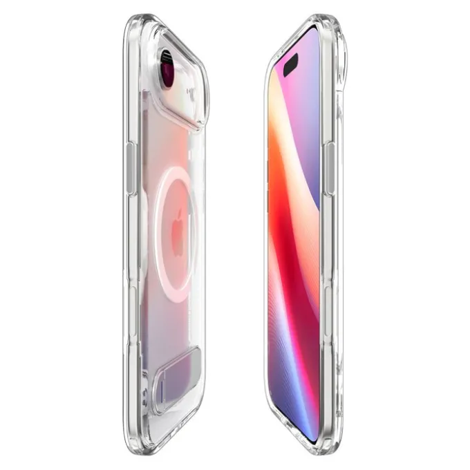 ETUI SPIGEN IPHONE 17 AIR ULTRA HYBRID ”S” MAG MAGSAFE CLEAR/WHITE