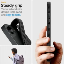 ETUI SPIGEN IPHONE 17E / 16E LIQUID AIR MAG MAGSAFE MATOWE CZARNE