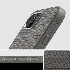 ETUI SPIGEN IPHONE 17E / 16E LIQUID AIR MARBLE GRAY
