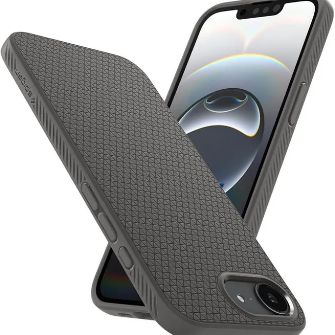 ETUI SPIGEN IPHONE 17E / 16E LIQUID AIR MARBLE GRAY