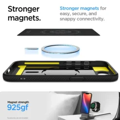 ETUI SPIGEN IPHONE 17E / 16E RUGGED ARMOR MAG MAGSAFE MATOWE CZARNE