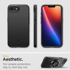 ETUI SPIGEN IPHONE 17E / 16E THIN FIT MAG MAGSAFE CZARNE
