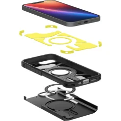 ETUI SPIGEN IPHONE 17E / 16E TOUGH ARMOR MAG MAGSAFE BLACK