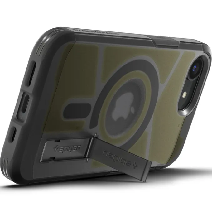 ETUI SPIGEN IPHONE 17E / 16E TOUGH ARMOR MAG MAGSAFE FROST BLACK
