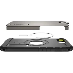 ETUI SPIGEN IPHONE 17E / 16E TOUGH ARMOR MAG MAGSAFE GUNMETAL