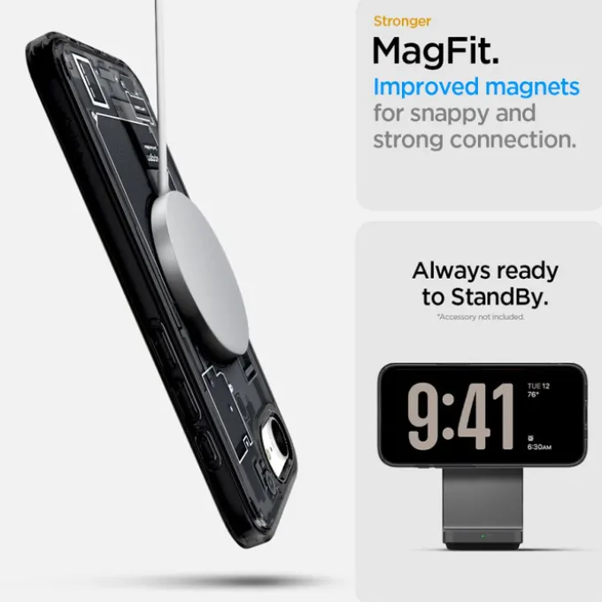 ETUI SPIGEN IPHONE 17E / 16E ULTRA HYBRID MAG MAGSAFE ZERO ONE CZARNE