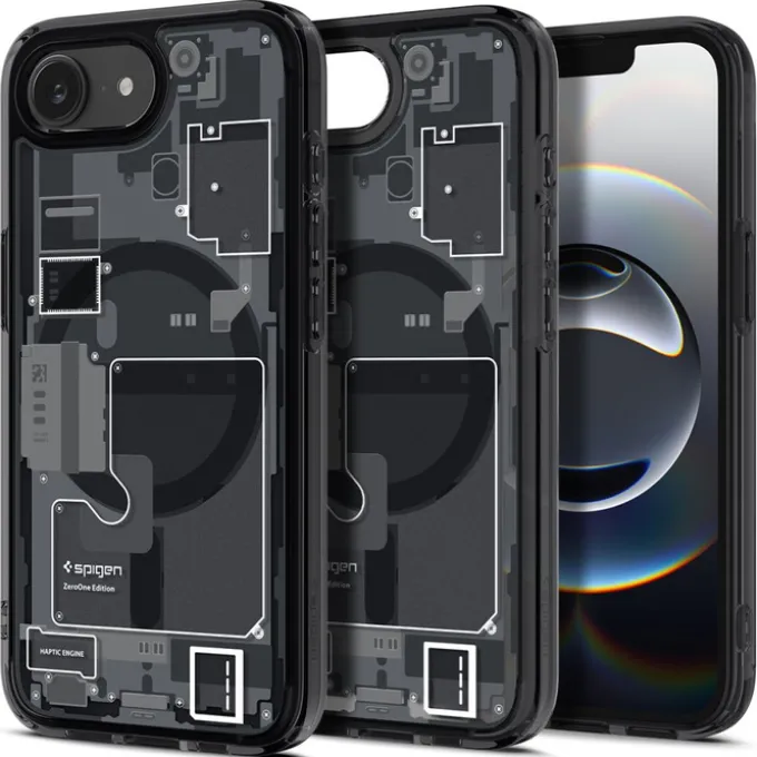 ETUI SPIGEN IPHONE 17E / 16E ULTRA HYBRID MAG MAGSAFE ZERO ONE CZARNE