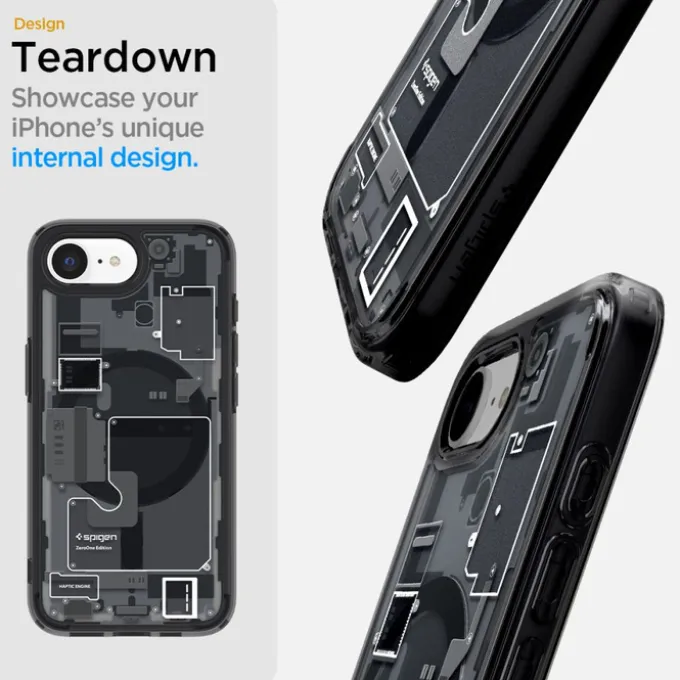 ETUI SPIGEN IPHONE 17E / 16E ULTRA HYBRID MAG MAGSAFE ZERO ONE CZARNE