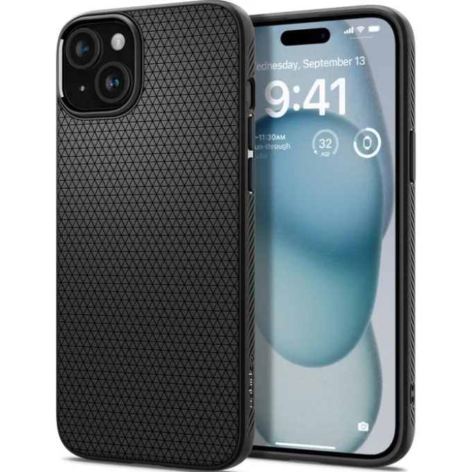 Etui SPIGEN iPhone 15 Liquid Air Matte Black Case