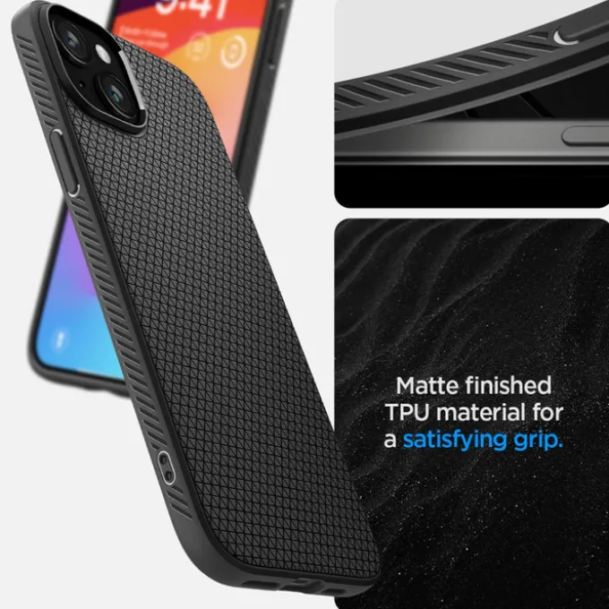 Etui SPIGEN iPhone 15 Liquid Air Matte Black Case