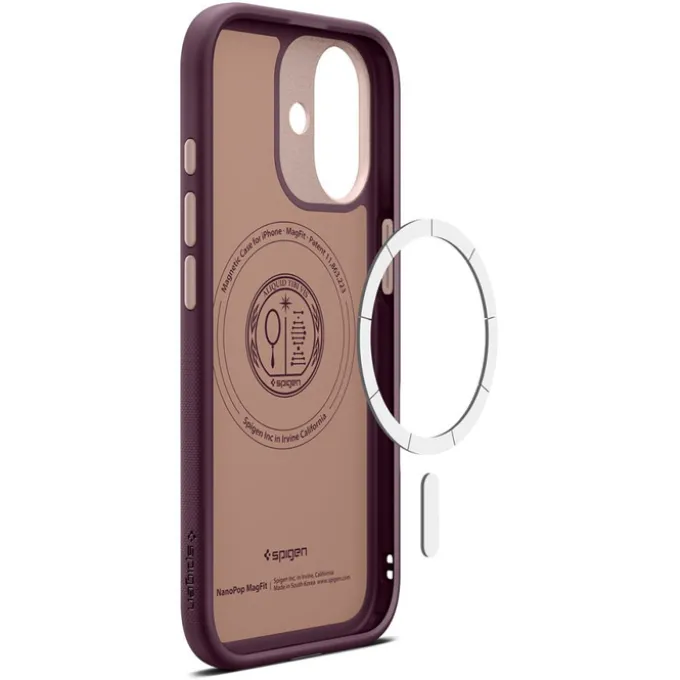 ETUI SPIGEN IPHONE 17 NANO POP MAG MAGSAFE BURGUNDY BEAN
