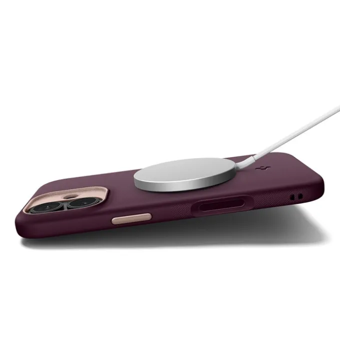 ETUI SPIGEN IPHONE 17 NANO POP MAG MAGSAFE BURGUNDY BEAN