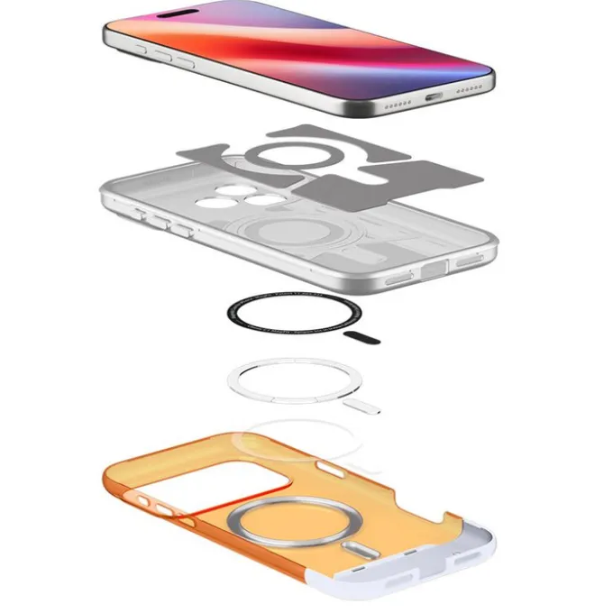 ETUI SPIGEN IPHONE 17 PRO CLASSIC C1 MAG MAGSAFE TANGERINE