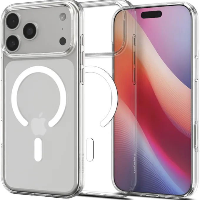 ETUI SPIGEN IPHONE 17 PRO LIQUID CRYSTAL MAG MAGSAFE CLEAR/WHITE