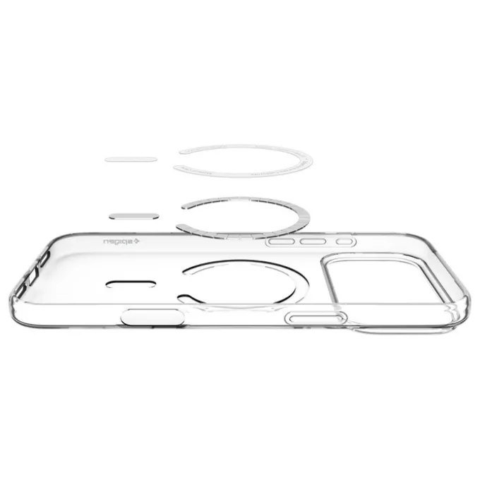 ETUI SPIGEN IPHONE 17 PRO LIQUID CRYSTAL MAG MAGSAFE CLEAR/WHITE