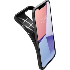 Etui SPIGEN iPhone 12 / 12 Pro Liquid Air Matte Black Czarne Case