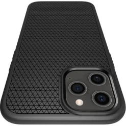 Etui SPIGEN iPhone 12 / 12 Pro Liquid Air Matte Black Czarne Case