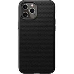 Etui SPIGEN iPhone 12 / 12 Pro Liquid Air Matte Black Czarne Case