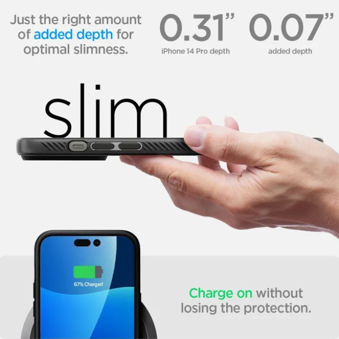 Etui SPIGEN iPhone 14 Pro Liquid Air Matte Black Case