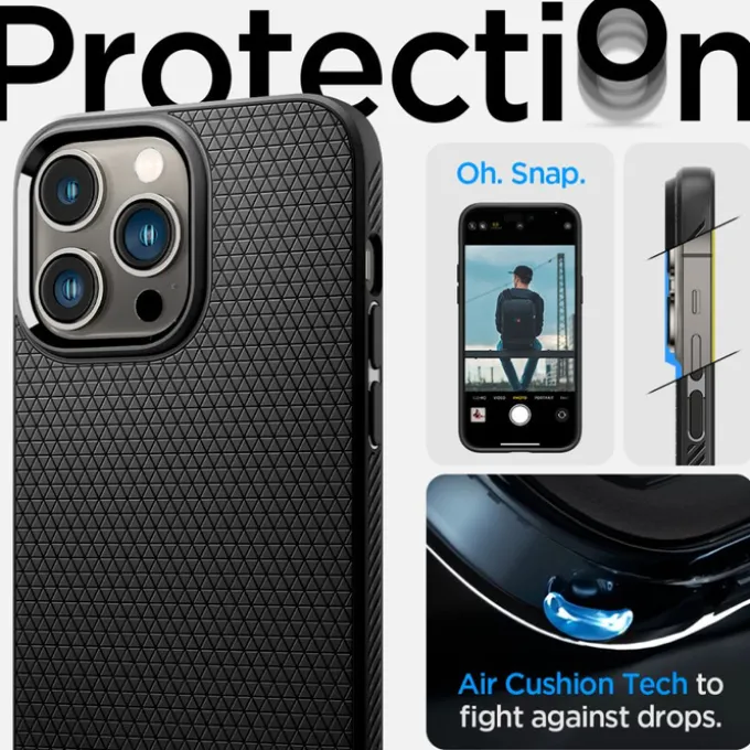 Etui SPIGEN iPhone 14 Pro Liquid Air Matte Black Case