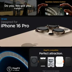 ETUI SPIGEN IPHONE 16 PRO LIQUID AIR ”T” MAG MAGSAFE MATTE CZARNE