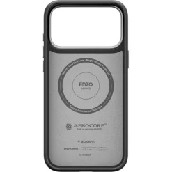 ETUI SPIGEN IPHONE 17 PRO MAX ENZO ARAMID ”T” MAG MAGSAFE BLACK/SILVER