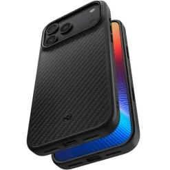 ETUI SPIGEN IPHONE 17 PRO MAX ENZO ARAMID ”T” MAG MAGSAFE CZARNE