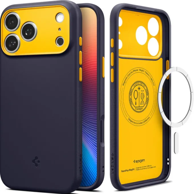 ETUI SPIGEN IPHONE 17 PRO MAX NANO POP MAG MAGSAFE BLUEBERRY NAVY