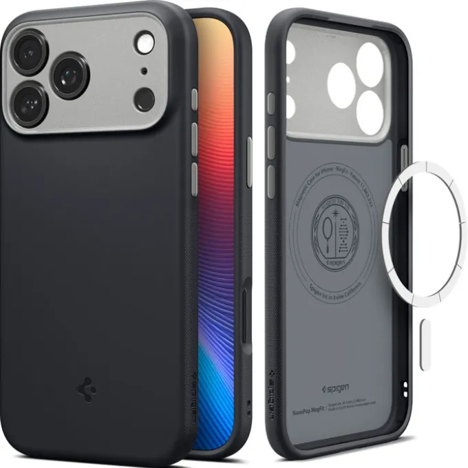 ETUI SPIGEN IPHONE 17 PRO MAX NANO POP MAG MAGSAFE BLACK SESAME