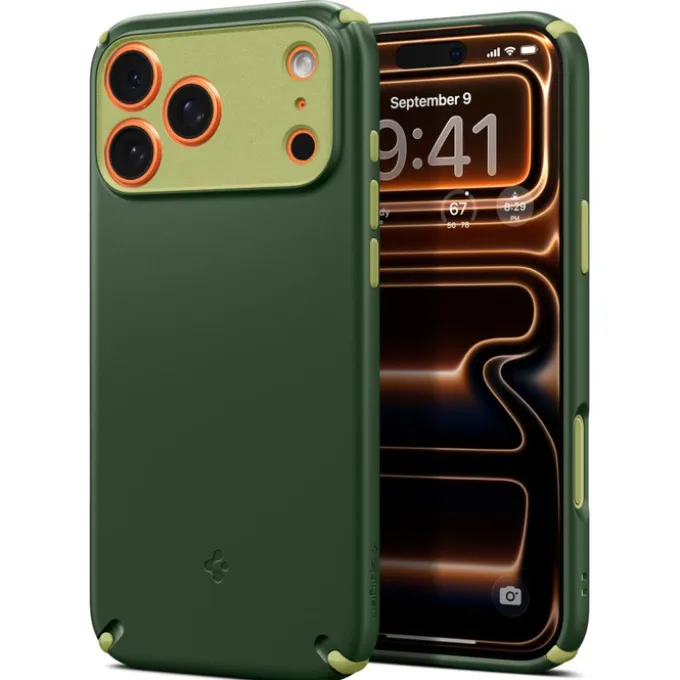 ETUI SPIGEN IPHONE 17 PRO MAX NANO POP HYBRID MAG MAGSAFE AVO GREEN