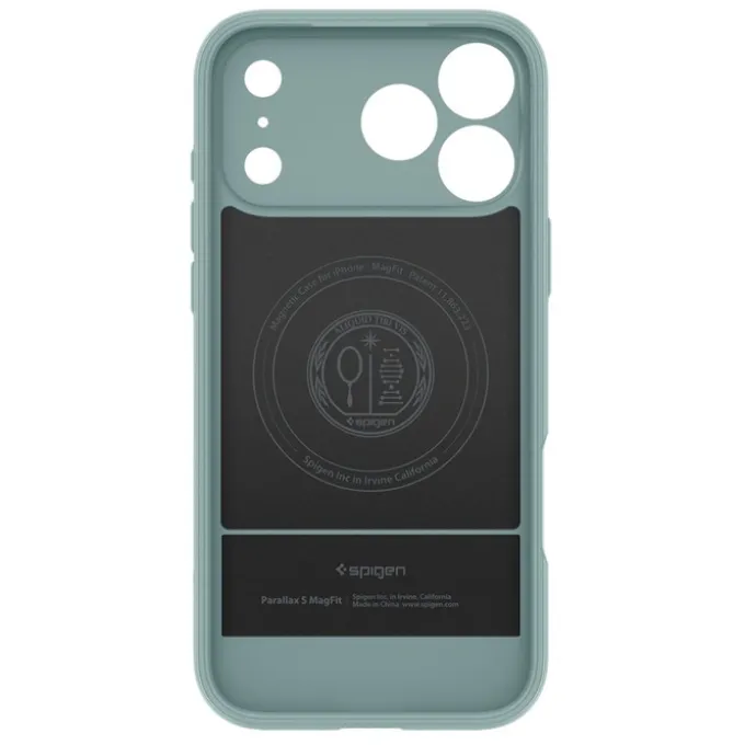 ETUI SPIGEN IPHONE 17 PRO MAX PARALLAX ”S” MAG MAGSAFE SAGE GREEN