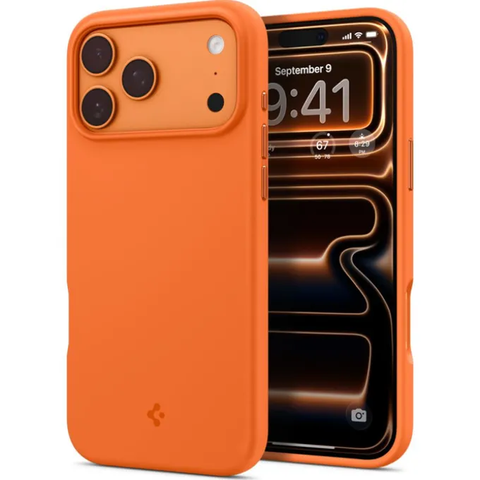 ETUI SPIGEN IPHONE 17 PRO MAX SILICONE FIT MAG MAGSAFE COSMIC ORANGE