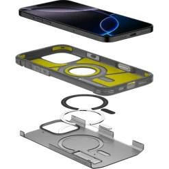 ETUI SPIGEN IPHONE 16 PRO MAX TOUGH ARMOR ”T” MAG MAGSAFE FROST BLACK