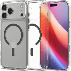ETUI SPIGEN IPHONE 17 PRO MAX ULTRA HYBRID MAG MAGSAFE CLEAR/GRAPHITE