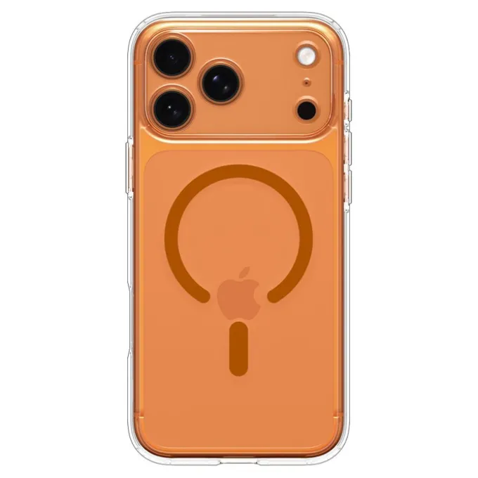ETUI SPIGEN IPHONE 17 PRO MAX ULTRA HYBRID MAG MAGSAFE CLEAR/ORANGE