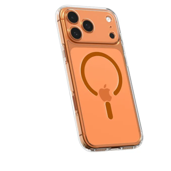 ETUI SPIGEN IPHONE 17 PRO MAX ULTRA HYBRID MAG MAGSAFE CLEAR/ORANGE