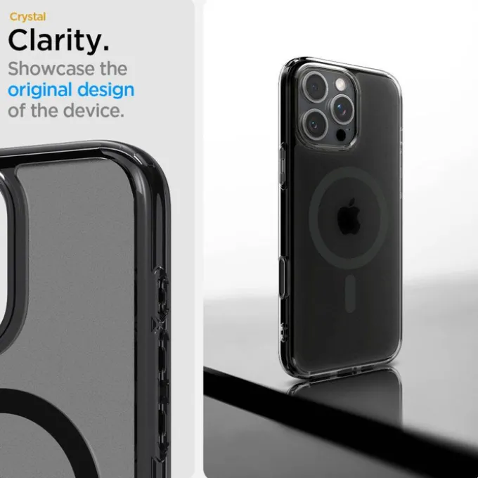ETUI SPIGEN IPHONE 16 PRO MAX ULTRA HYBRID ”T” MAG MAGSAFE MATOWE CZARNE