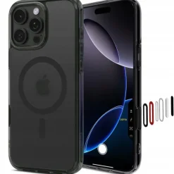 ETUI SPIGEN IPHONE 16 PRO MAX ULTRA HYBRID ”T” MAG MAGSAFE MATOWE CZARNE