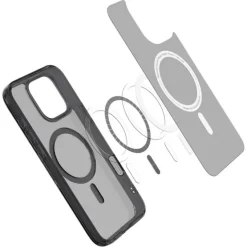 ETUI SPIGEN IPHONE 16 PRO MAX ULTRA HYBRID ”T” MAG MAGSAFE MATOWE CZARNE