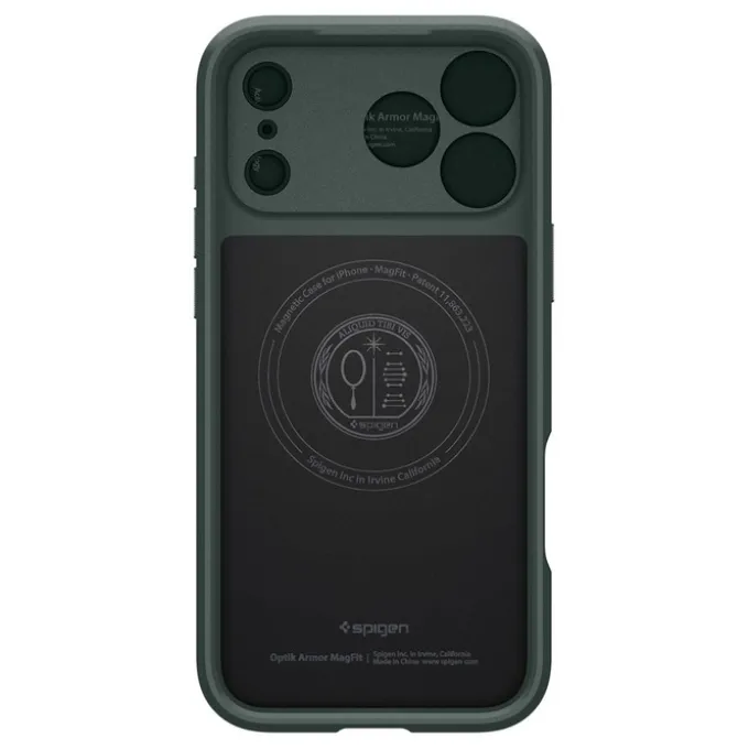 ETUI SPIGEN IPHONE 17 PRO OPTIK ARMOR MAG MAGSAFE ABYSS GREEN