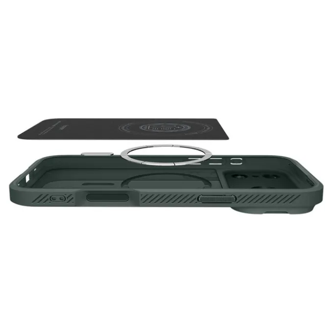 ETUI SPIGEN IPHONE 17 PRO OPTIK ARMOR MAG MAGSAFE ABYSS GREEN