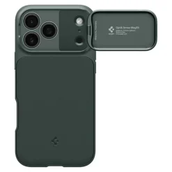 ETUI SPIGEN IPHONE 17 PRO OPTIK ARMOR MAG MAGSAFE ABYSS GREEN