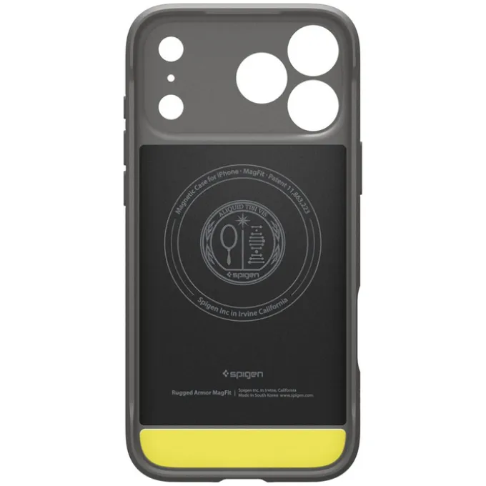 ETUI SPIGEN IPHONE 17 PRO RUGGED ARMOR MAG MAGSAFE GREY