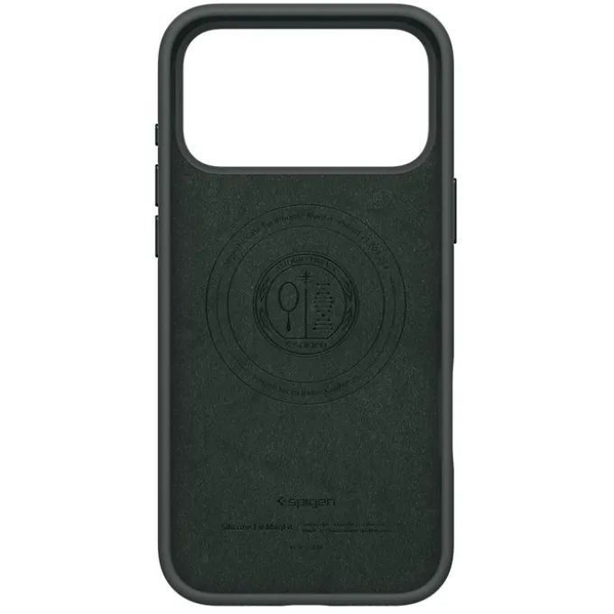 ETUI SPIGEN IPHONE 17 PRO SILICONE FIT MAG MAGSAFE ABYSS GREEN